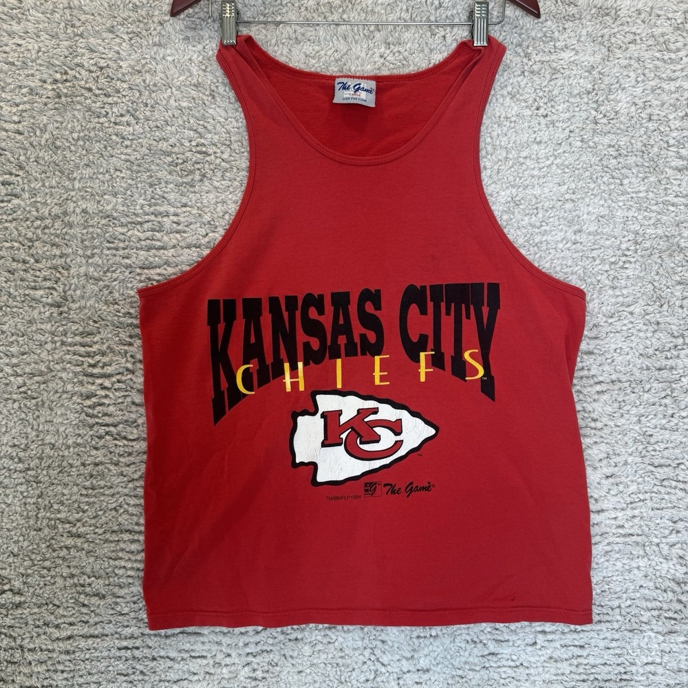 The Game Kansas City Chiefs Vintage Tank Top Unisex L Red Retro‎ Chiefs Logo